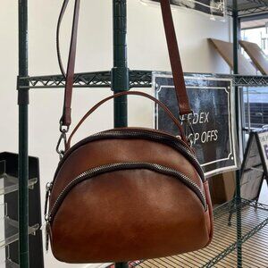 🆕Women Brown Genuine Leather Crossbody Small Vintage Shoulder Purse Bags